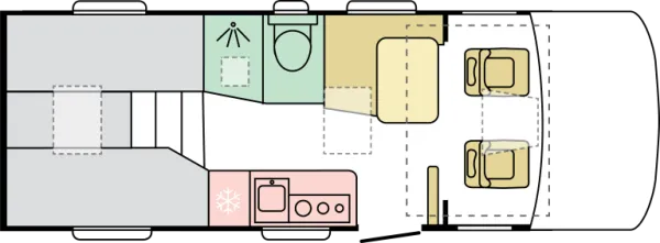 Tagesgrundriss Adria Sonic 600 SL