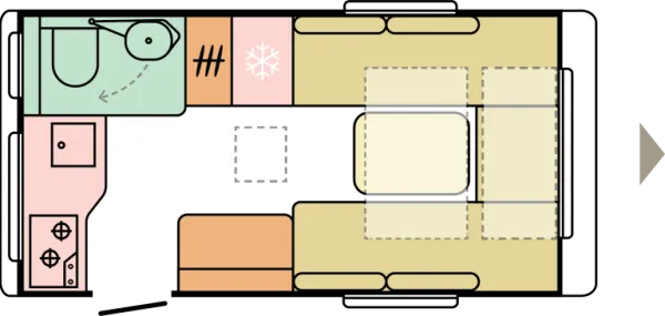 Tagesgrundriss Adria Action 391 LH