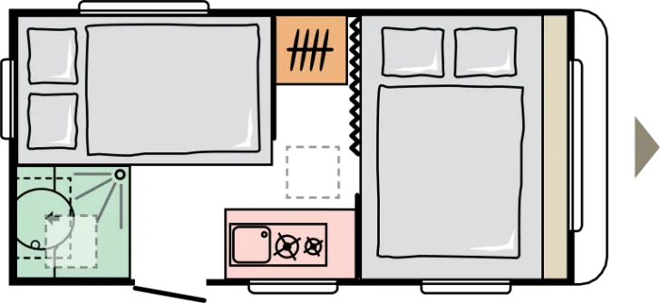 Grundriss Nacht Adria Aviva 400 PS