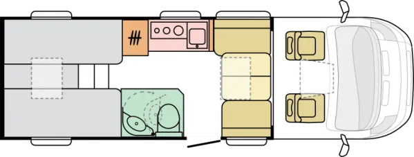 Tagesgrundriss Adria Compact DL 60 Years