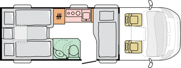 Nachtgrundriss Adria Compact DL 60 Years