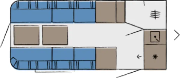 Tagesgrundriss Hobby Beachy 450