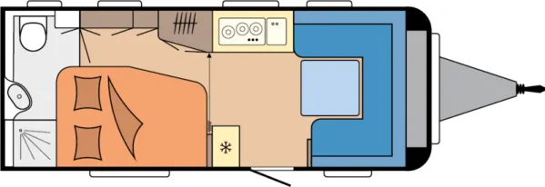 Tagesgrundriss Hobby Excellent 540 WFU