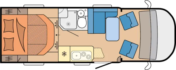 Tagesgrundriss Hobby ONTOUR C 700 GQ