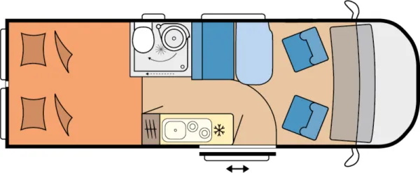 Tagesgrundriss Hobby ONTOUR Van 640 ET