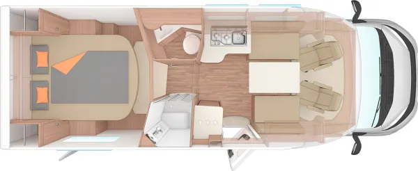 Tagesgrundriss Weinsberg CaraSuite 700 DX