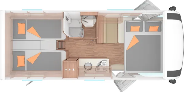 Nachtgrundriss Weinsberg CaraCore 650 MEG