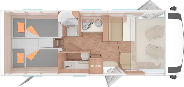 Tagesgrundriss Weinsberg CaraCore 700 MEG