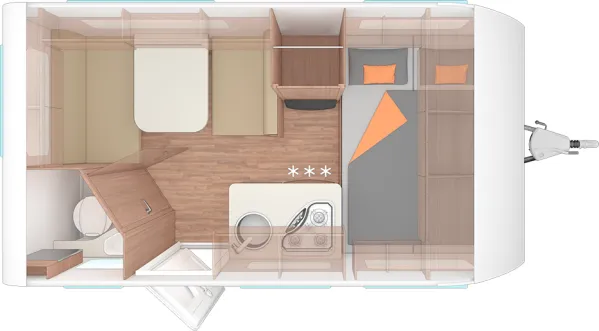 Tagesgrundriss Weinsberg CaraOne 390 QD