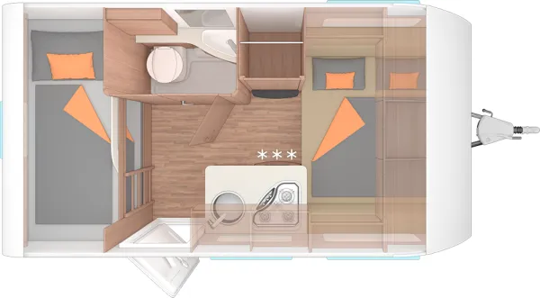 Nachtgrundriss Weinsberg CaraOne 400 LK