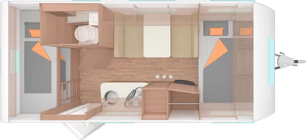 Tagesgrundriss Weinsberg CaraOne 480 QDK