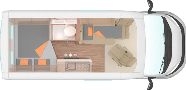 Nachtgrundriss Weinsberg CaraBus 540 MQ EDITION [FIRE]