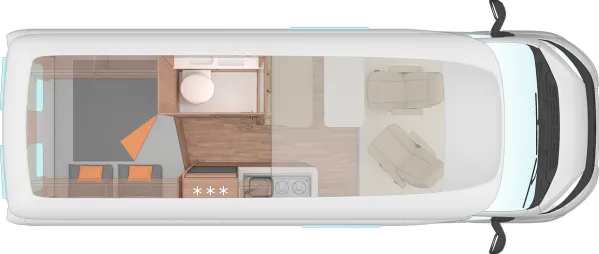 Tagesgrundriss Weinsberg CaraBus GREY 600 MQH EDITION [FIRE]