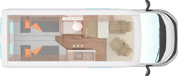 Tagesgrundriss Weinsberg CaraBus GREY 600 ME EDITION [FIRE]
