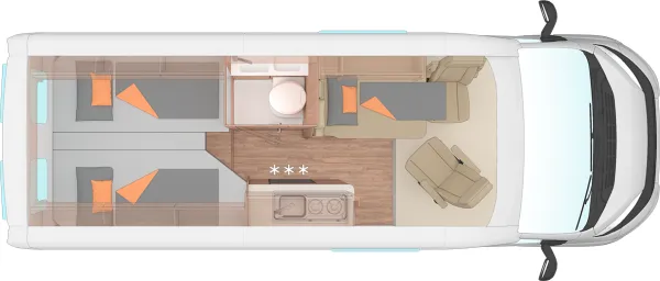 Nachtgrundriss Weinsberg CaraBus GREY 600 ME EDITION [FIRE]