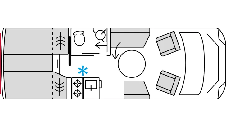 Grundriss Tag Bürstner Signature SFT 7.0
