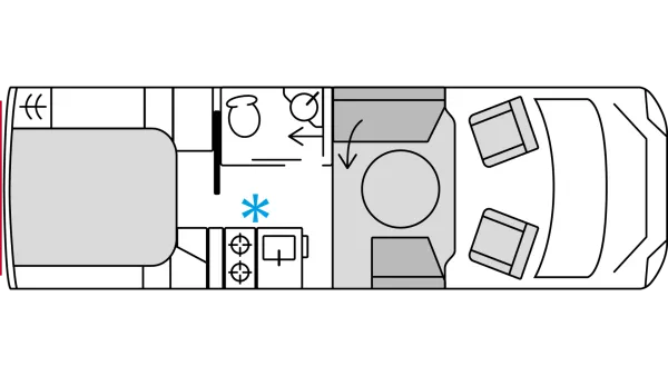 Tagesgrundriss Bürstner Signature SFT 7.5