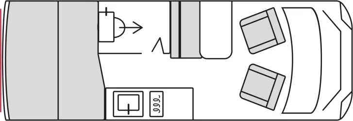Grundriss Tag Bürstner Papillon PC 6.0