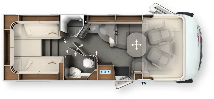 Grundriss Tag Carthago chic c-line I 4.9 LE