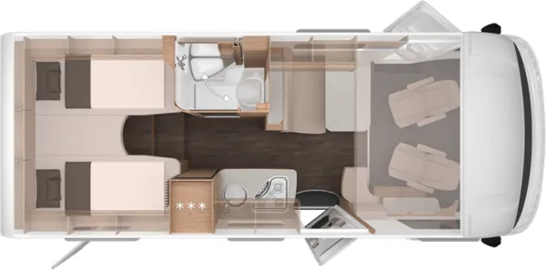 Tagesgrundriss Knaus L!VE I 650 MEG Tagesgrundriss Knaus L!VE I 650 MEG