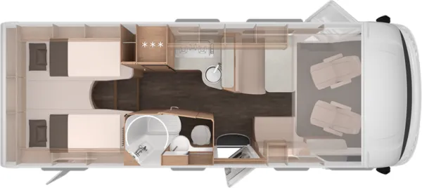 Tagesgrundriss Knaus L!VE I 700 MEG