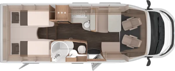 Tagesgrundriss Knaus L!VE TI 700 MEG Platinum Selection