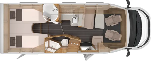 Tagesgrundriss Knaus Sky TI 700 MEG