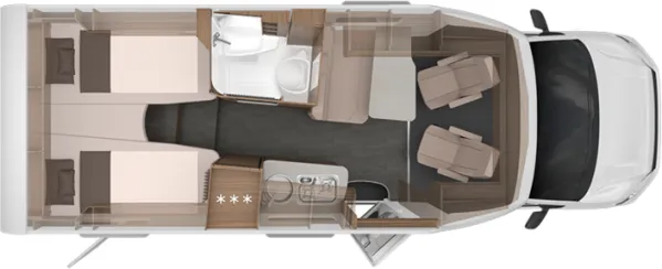 Tagesgrundriss Knaus Van TI 640 MEG VANSATION