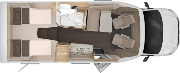 Tagesgrundriss Knaus Van TI Plus 650 MEG Platinum Selection
