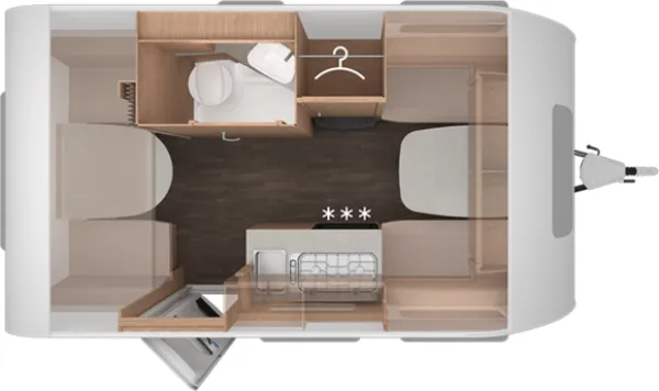 Tagesgrundriss Knaus Sport 400 LK