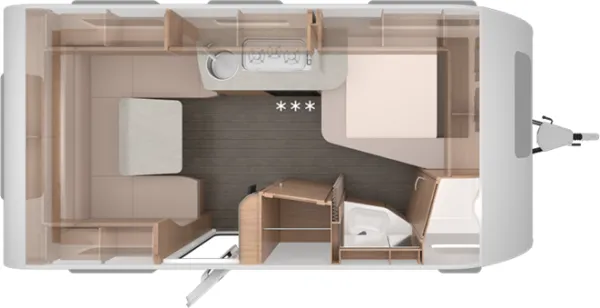Tagesgrundriss Knaus Südwind 450 FU Black Selection
