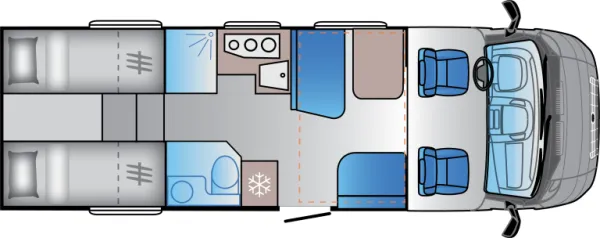 Tagesgrundriss Sun Living S 75 SL LITE