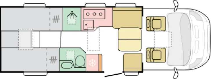 Grundriss Tag Adria Coral Axess 650 DL