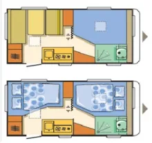 Grundriss Tag Adria Altea 432 PX neuwertig