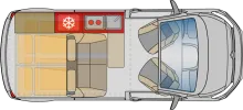 Grundriss Tag Pössl Vanline Campster 180