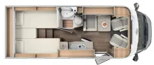 Grundriss Tag Carado VAN V337 Pro+ Automatik, ACC, Navi, ab Juli