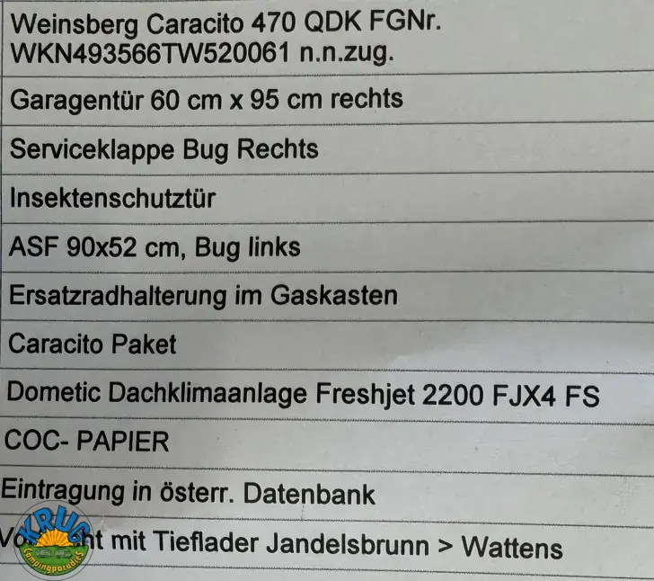 Fahrzeugbild Weinsberg CaraCito 470 QDK #11