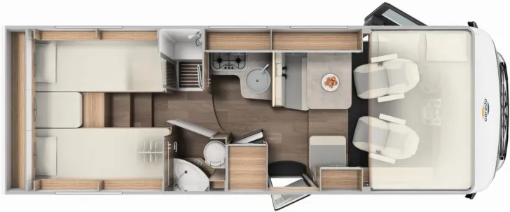 Grundriss Tag Carado I 447 Automatik, 5 Sitzer,