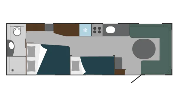 Tagesgrundriss Polar Blackline 730 BFDC