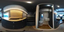 360° Innenansicht Clever DRIVE LINE DRIVE 600 4-Bett-Camper auf 6 Metern