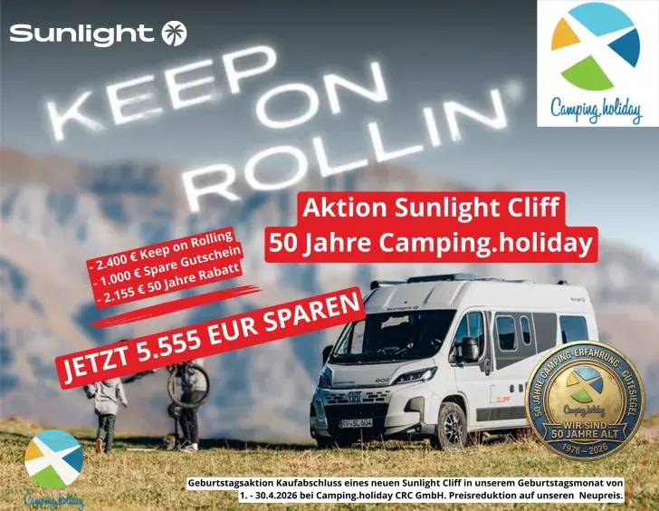 Schräg Hinten Sunlight Camper Van CLIFF 600 Adventure Edition RT