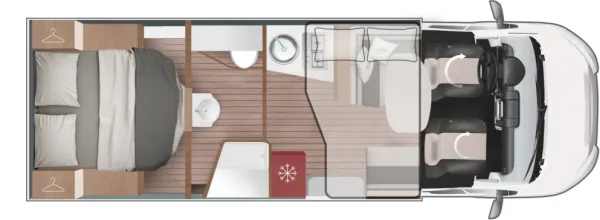 Tagesgrundriss Roller Team Kronos 266 L TL