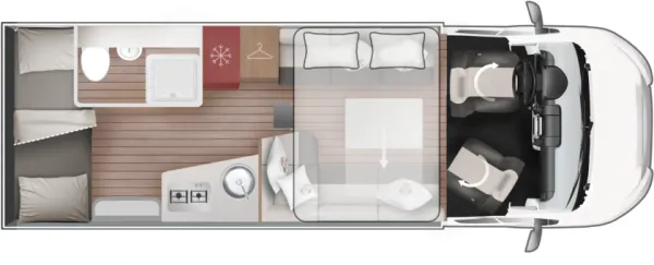 Tagesgrundriss Roller Team Kronos 274 TL