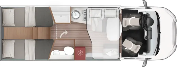 Tagesgrundriss Roller Team Kronos 284 TL