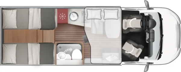 Tagesgrundriss Roller Team Kronos 285 TL