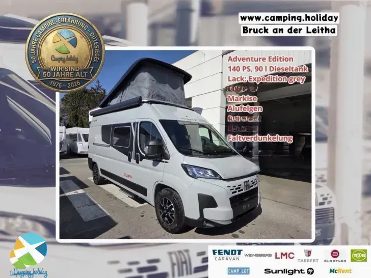Frontal Vorne Sunlight Camper Van CLIFF 600 Adventure Edition RT