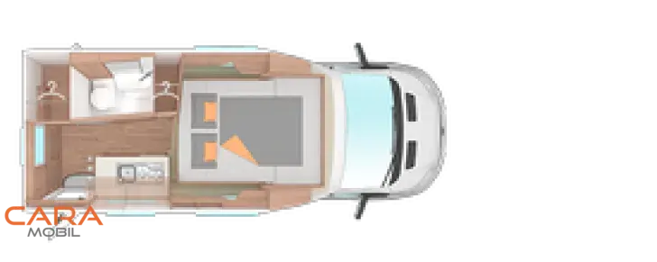 Grundriss Nacht Weinsberg X-CURSION VAN 500 LT EDITION [PEPPER] Vollausstattung!!