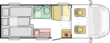 Grundriss Nacht Adria Compact Select SL ab Euro 94.180,-