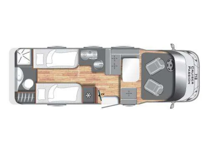 Grundriss Tag LMC Comfort T 713 Passion sehr gut gepflegt