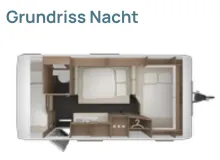 Grundriss Nacht Tabbert Senara 460 DMK 2,3